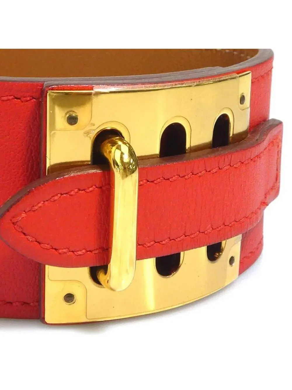 Auth Hermes Intense Bracelet Red #302652H30B